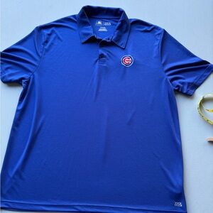 Majestic Royal Blue Polo with CUBS Logo 3XL